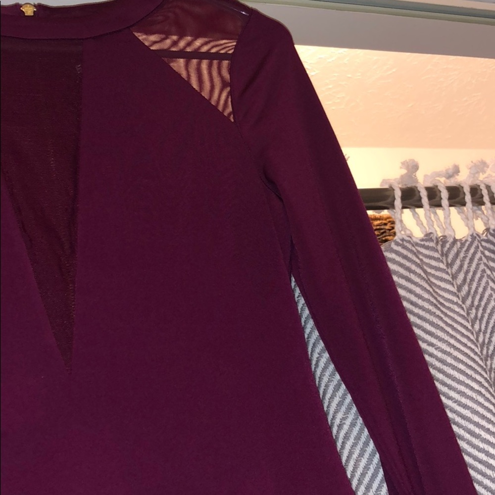 Express maroon Dress - Picture 4 of 6
